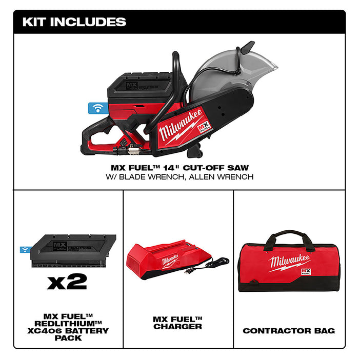 Milwaukee MX FUEL 14" Cut-Off Saw 2 Battery Kit