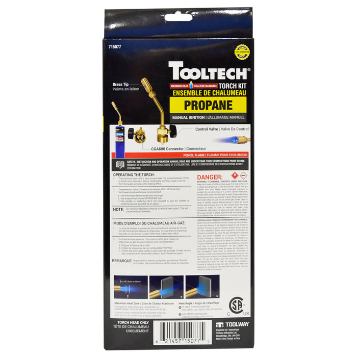 Tooltech HAZ Manual Propane Torch Kit - 14.1oz