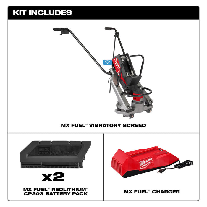 Milwaukee MX FUEL Vibratory Screed Kit