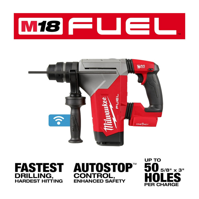 Milwaukee M18 FUEL 1-1/8" SDS Plus Rotary Hammer w/ ONE-KEY - Tool Only