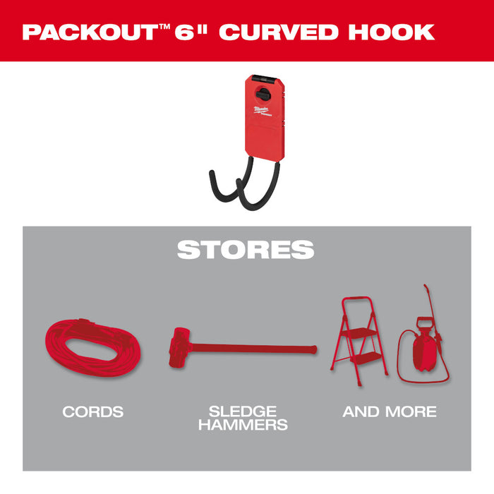 Milwaukee PACKOUT 6" Curved Hook