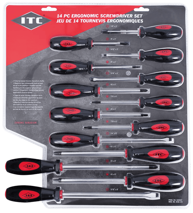 ITC 14 pc. Ergonomic Screwdriver Set