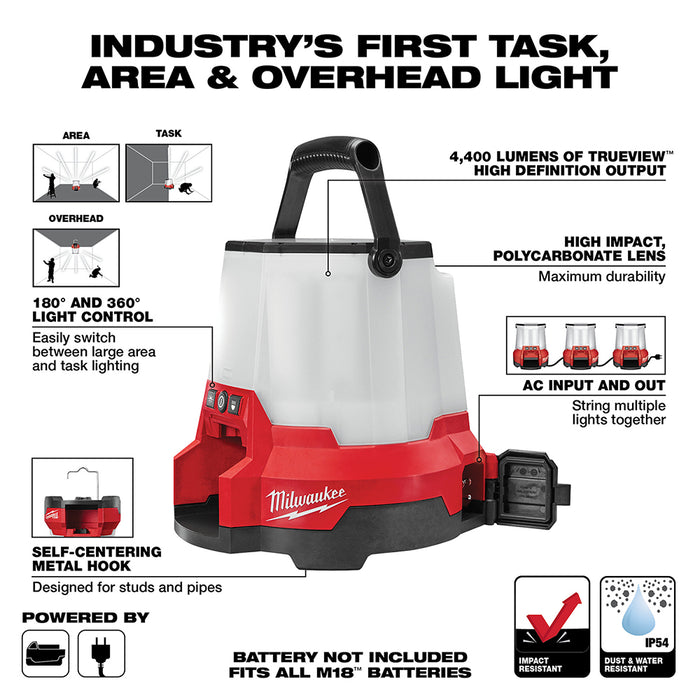 Milwaukee M18 Cordless RADIUS LED Compact Site Light  - Tool Only