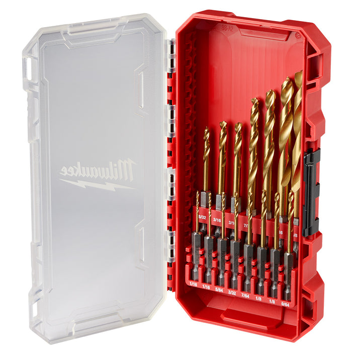Milwaukee SHOCKWAVE RED HELIX Titanium Drill Bit Set - 15 pc.