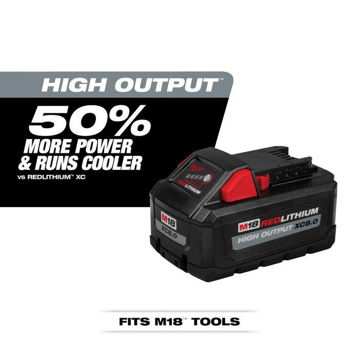 Milwaukee M18 REDLITHIUM HIGH OUTPUT XC 8.0Ah Battery