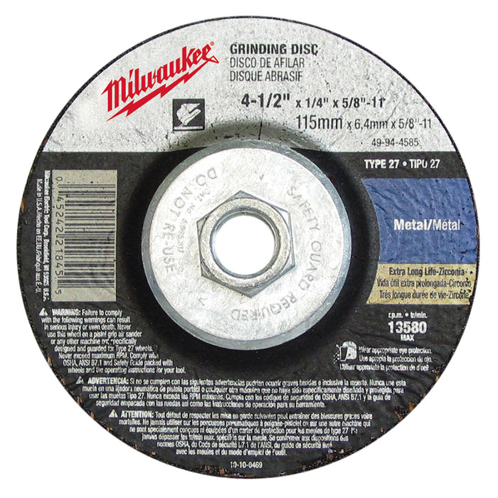 Milwaukee Grinding Wheel (Type 27)