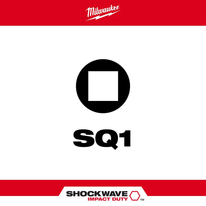 Milwaukee SHOCKWAVE 6" SQ1 Impact Driver Bit 10PK