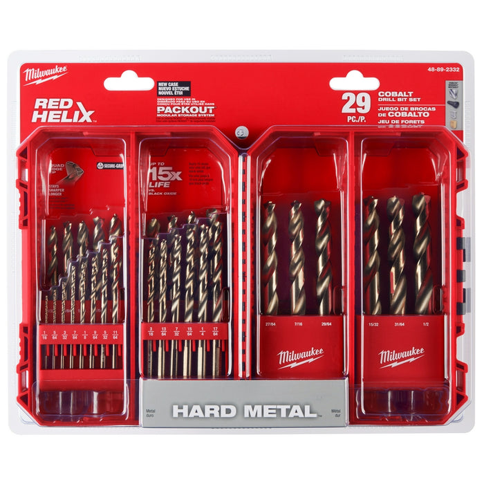 Milwaukee RED HELIX Cobalt Drill Bit Set - 29 Piece