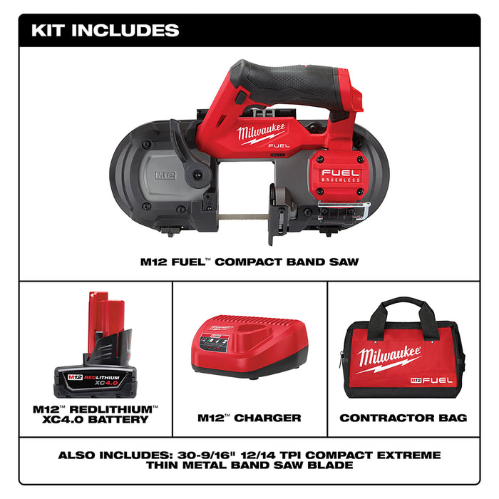 Milwaukee M12 FUEL Cordless Compact Band Saw Kit