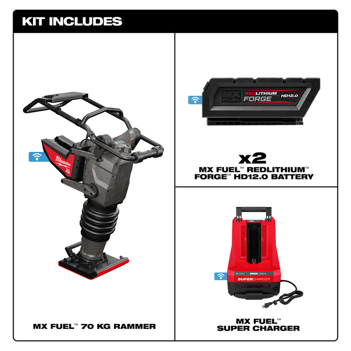 Milwaukee MX FUEL™ 70kg Tamping Rammer Kit