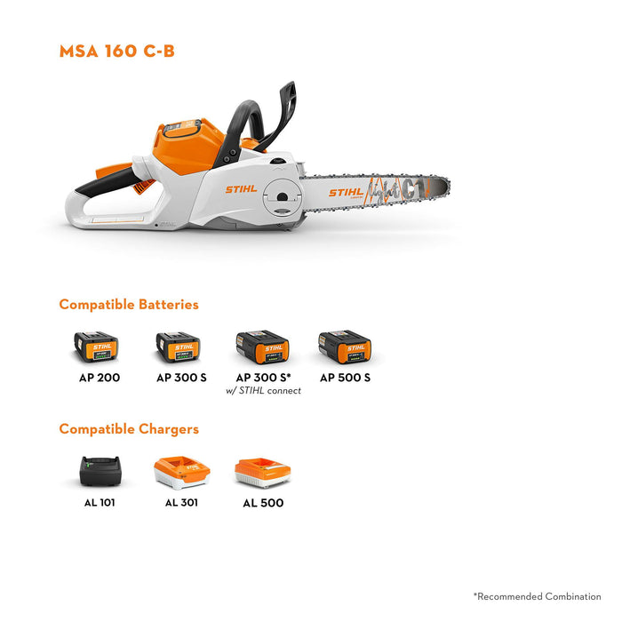 STIHL MSA 160 C-B 36V 12" Cordless Chainsaw (AP System) - Tool Only