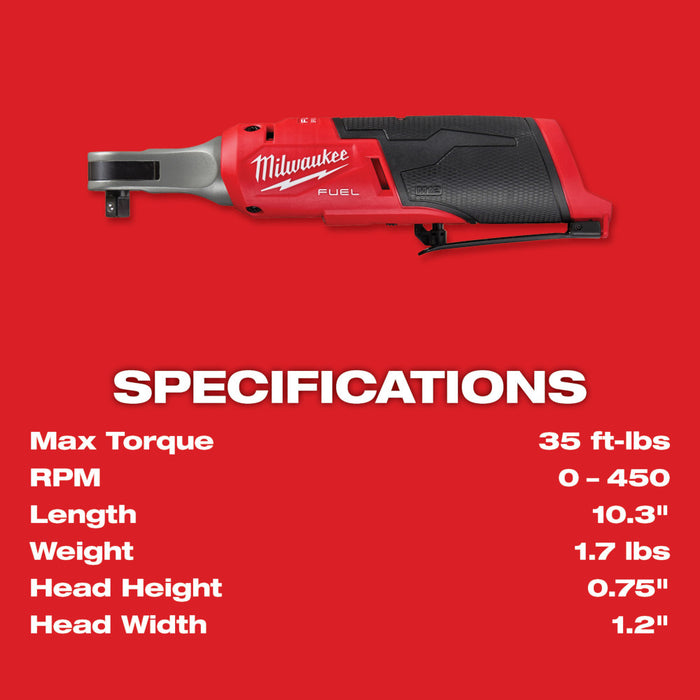 Milwaukee M12 FUEL 3/8" High Speed Ratchet - Tool Only