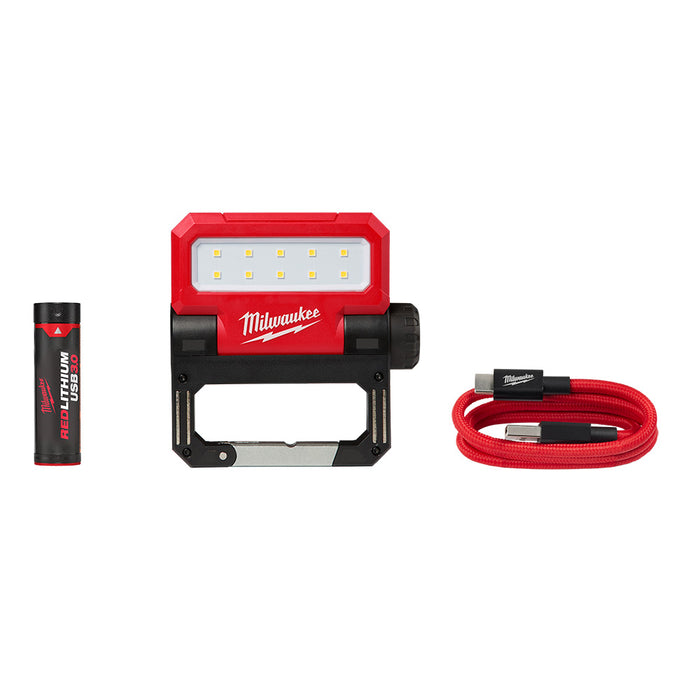 Milwaukee REDLITHIUM USB ROVER Pivoting Flood Light