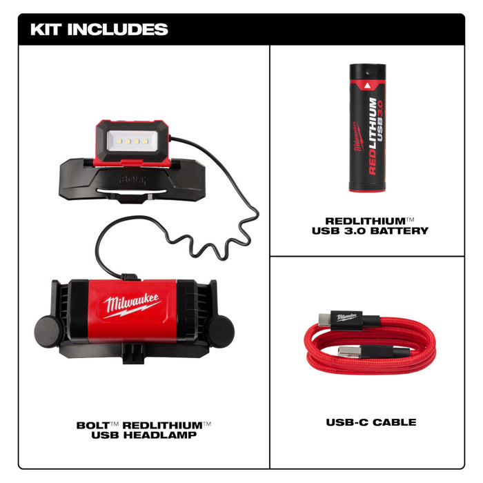 Milwaukee BOLT™ REDLITHIUM™ USB Headlamp