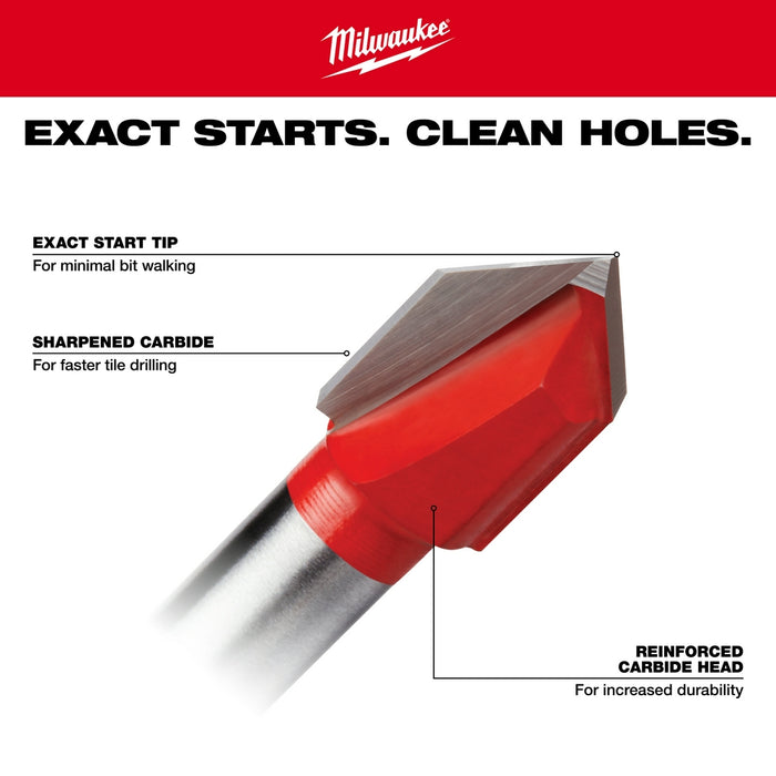 Milwaukee 4 pc. Glass and Tile Drill Bit Set