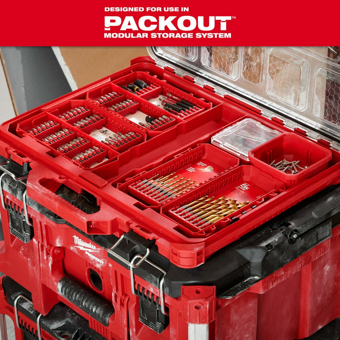 Milwaukee SHOCKWAVE Impact Duty RED HELIX Titanium Drill Bit Set - 23 pc.