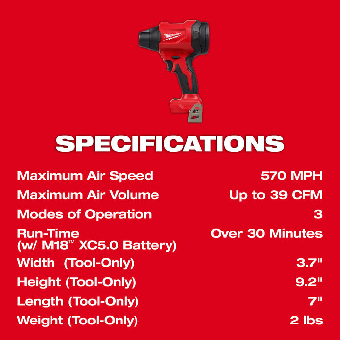 Milwaukee M18 Brushless Precision Blower - Tool Only