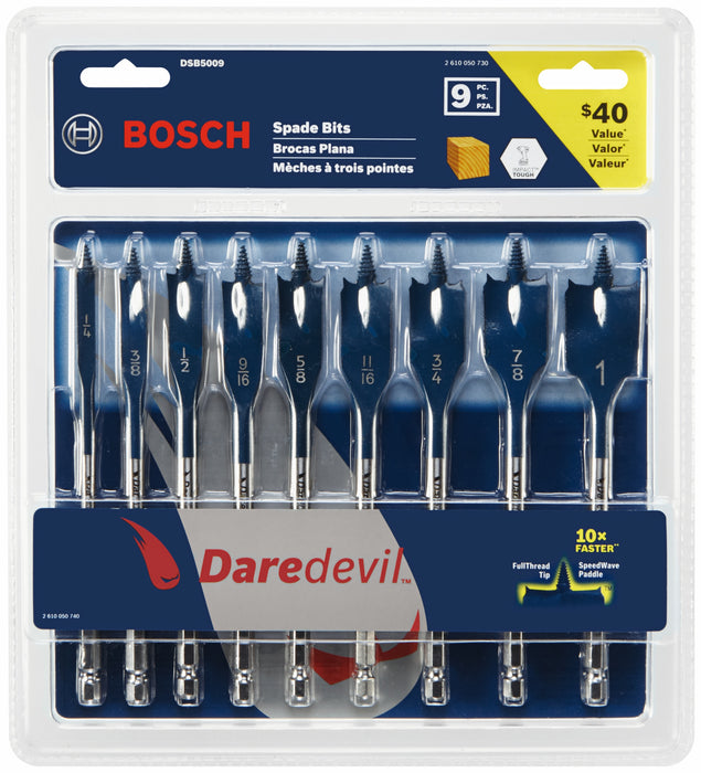 Bosch 9 pc. Daredevil® Spade Bit Set