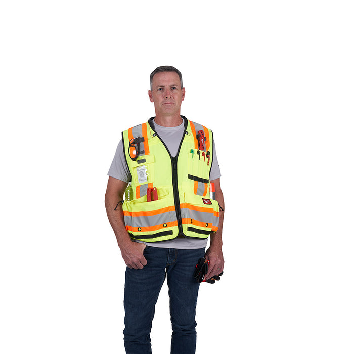 Milwaukee Class 2 Surveyor's High Visibility Safety Vest Yellow