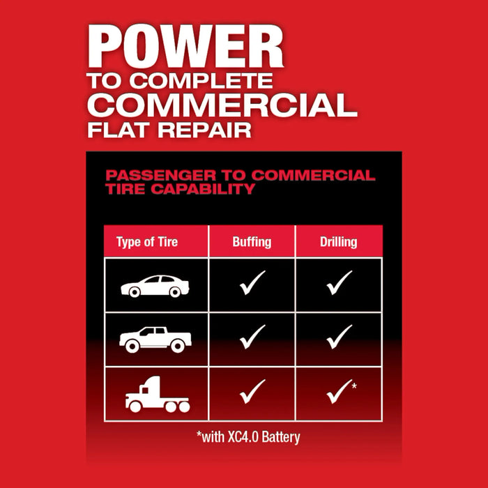 Milwaukee M12 FUEL Low Speed Tire Buffer - Tool Only