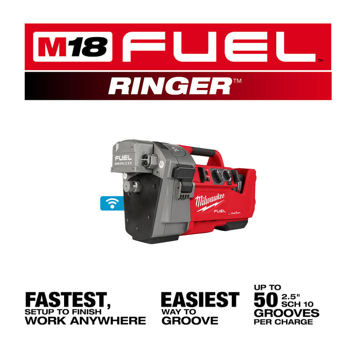 Milwaukee M18 FUEL RINGER™ Roll Groover For 1-1/4" - 4" Sch 10/40, 6" Sch 10