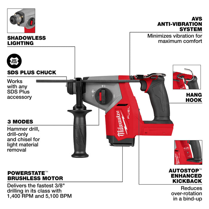 Milwaukee M18 FUEL 5/8" SDS+ Rotary Hammer