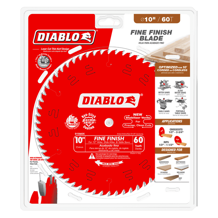 Diablo Fine Finish Saw Blade For Wood