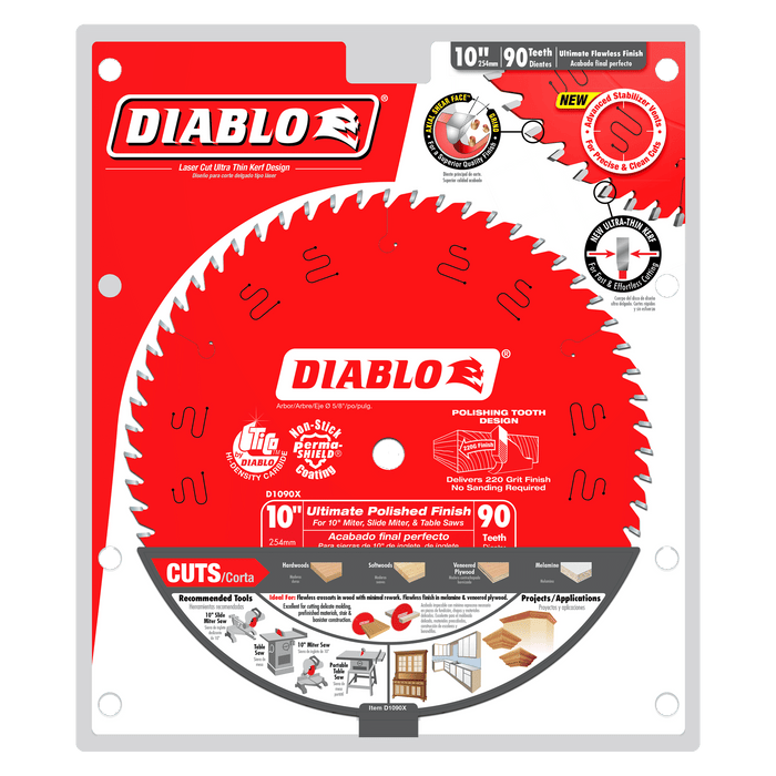 Diablo Ultimate Polished Finish Saw Blade For Wood