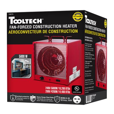 Tooltech Metal Construction Heater Enclosed Motor 5600W 240V 60Hz