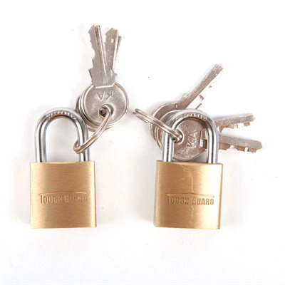 2PK Brass Padlocks Keyed Alike