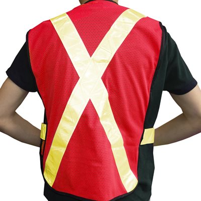 5-Point Tear-Away Safety Vest Hi-Vis Orange (OSFA)