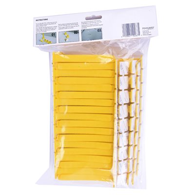 100PK Yellow 100mm Tile Levelling Pegs With 2-Sided 3M Tape