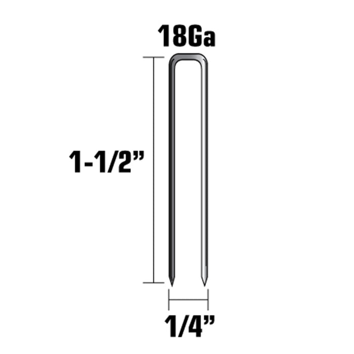 Metabo HPT 1-1/2" 18 Gauge Narrow Crown Finish Staples