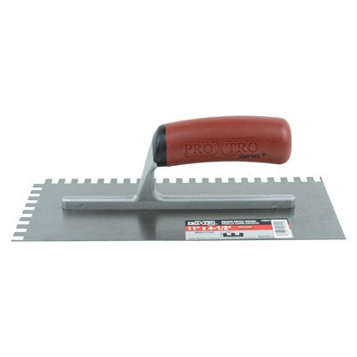 Tooltech Notched Trowel Red Handle 11" x 4-1/2"