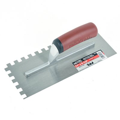 Tooltech Notched Trowel Red Handle 11" x 4-1/2"