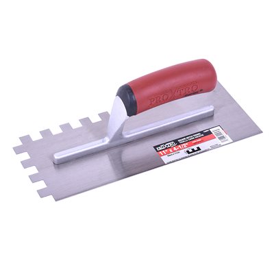 Tooltech Notched Trowel Red Handle 11" x 4-1/2"