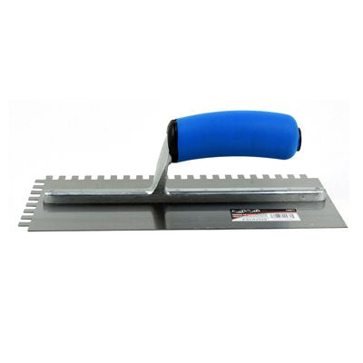 Tooltech Notched Trowel Blue Handle 11" x 4-1/2"