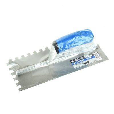 Tooltech Notched Trowel Blue Handle 11" x 4-1/2"