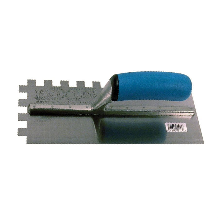 Tooltech Notched Trowel Blue Handle 11" x 4-1/2"