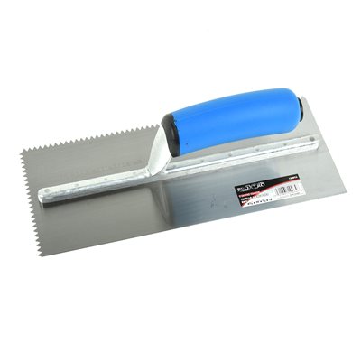 Tooltech Notched Trowel Blue Handle 11" x 4-1/2"