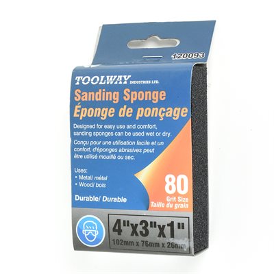 Tooltech Silicon Carbide Sanding Sponge 4" x 3" x 1"