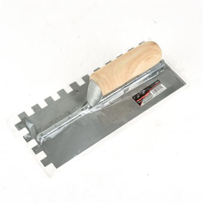 Tooltech Notched Trowel Wooden Handle 11" x 4"