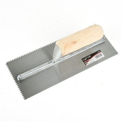 Tooltech Notched Trowel Wooden Handle 11" x 4"