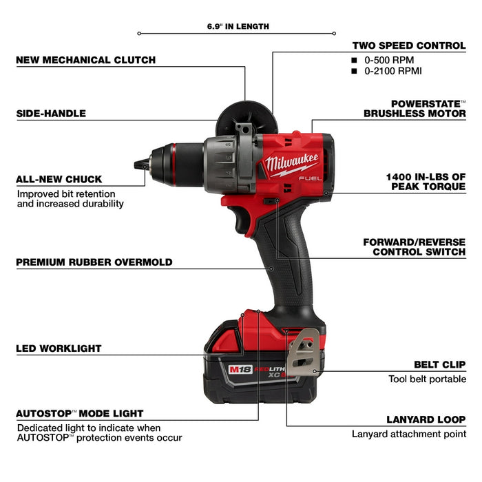 Milwaukee M18 FUEL 2903-22 1/2" Drill/Driver Kit