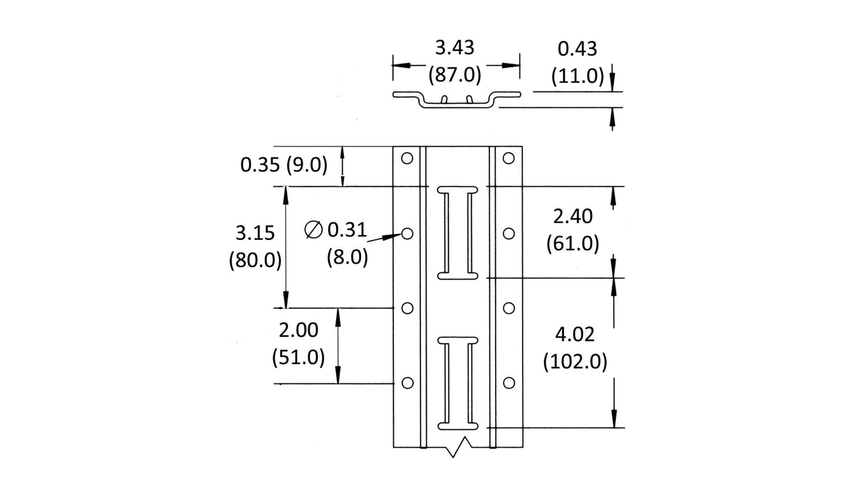 CTS Vertical E-Track - 10ft