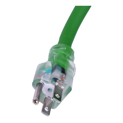 Outdoor SJEOW Extension Cord Lighted Single Tap Green