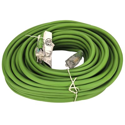 Outdoor SJEOW Extension Cord Lighted Single Tap Green