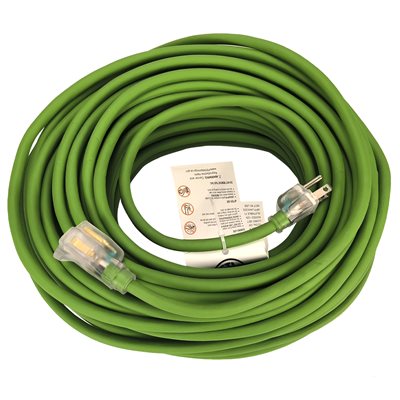 Outdoor SJEOW Extension Cord Lighted Single Tap Green