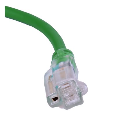 Outdoor SJEOW Extension Cord Lighted Single Tap Green