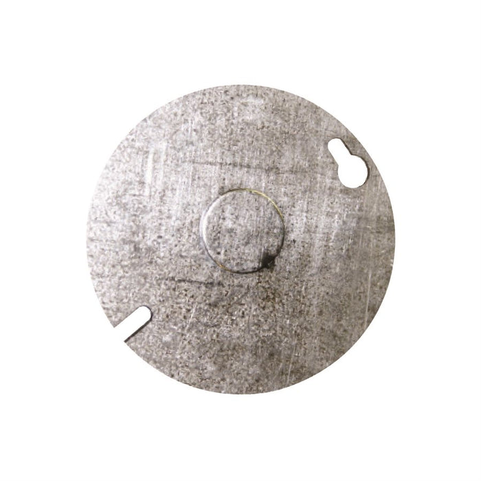 Round Electrical Cover w/ Knock Out - 4"